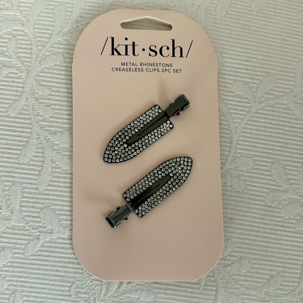 Kitsch Rhinestone Creaseless Clips -2 PC set